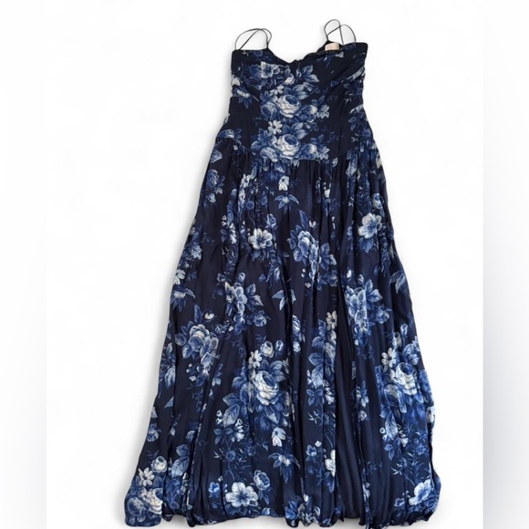 Reformation Blue Floral Leilani Dress - Picture 3 of 8